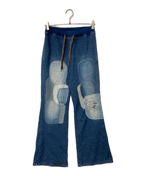 KAPITAL（キャピタル）KAPITAL (キャピタル) IDG Fleece Flare Sweat Pants インディゴ サイズ:Sの古着・服飾アイテム