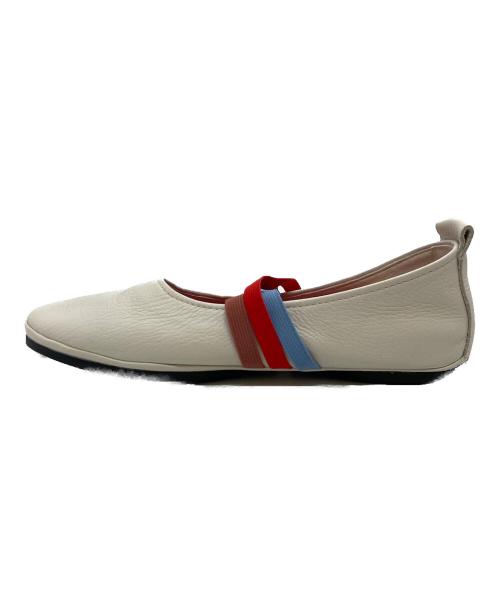 CAMPER（カンペール）CAMPER (カンペール) Twins ツインズ フラットシューズ ホワイト サイズ:36/23の古着・服飾アイテム