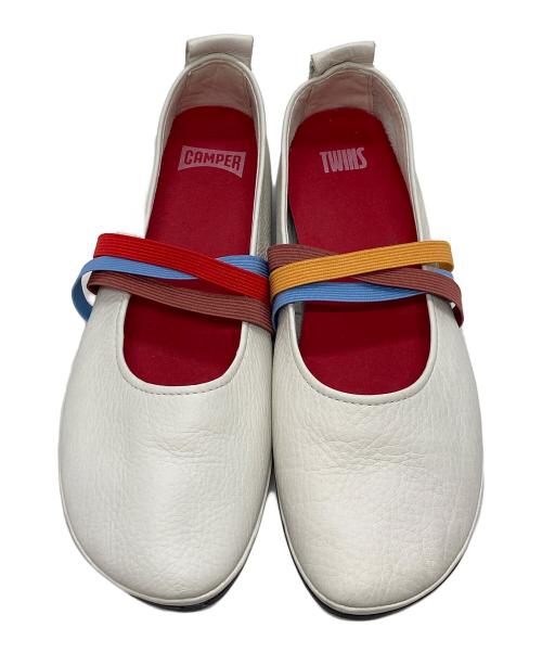 CAMPER（カンペール）CAMPER (カンペール) Twins ツインズ フラットシューズ ホワイト サイズ:36/23の古着・服飾アイテム