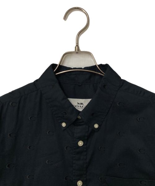 COACH（コーチ）COACH (コーチ) シグネチャー刺繍シャツ ネイビー サイズ:Mの古着・服飾アイテム