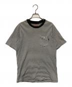 SUPREMEシュプリーム）の古着「thin striped pocket tee」｜ホワイト×グリーン