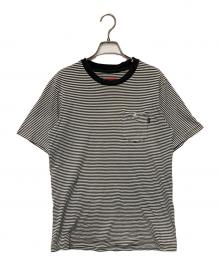 SUPREME（シュプリーム）の古着「thin striped pocket tee」｜ホワイト×グリーン
