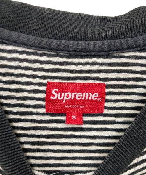 SUPREME（シュプリーム）SUPREME (シュプリーム) thin striped pocket tee ホワイト×グリーン サイズ:Sの古着・服飾アイテム