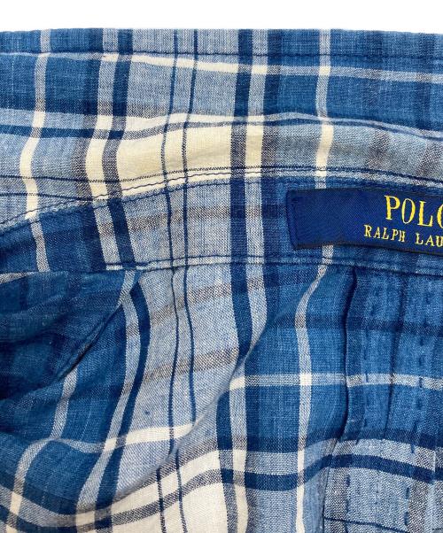 POLO RALPH LAUREN（ポロ・ラルフローレン）POLO RALPH LAUREN (ポロ・ラルフローレン) チェックシャツジャケット ブルー サイズ:Lの古着・服飾アイテム