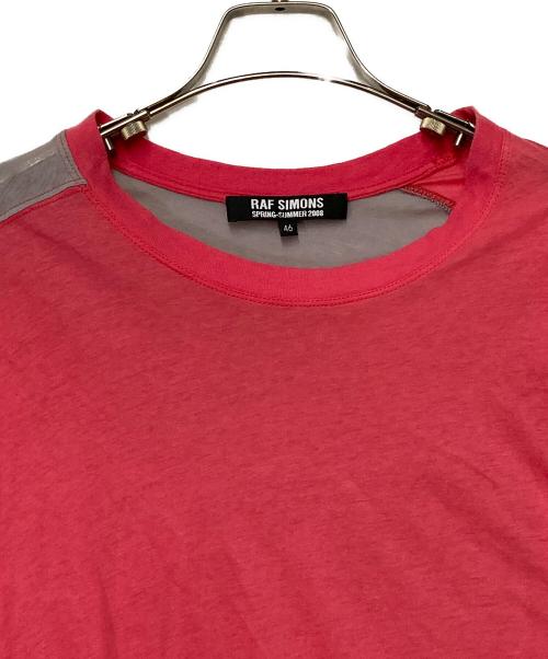RAF SIMONS（ラフシモンズ）RAF SIMONS (ラフシモンズ) 切替カットソー ピンク サイズ:46の古着・服飾アイテム