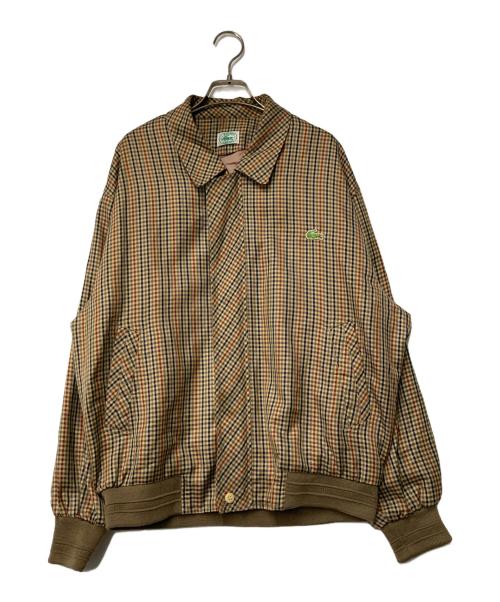 IZOD LACOSTE（アイゾッド ラコステ）IZOD LACOSTE (アイゾッド ラコステ) チェックジップジャケット ベージュ サイズ:不明の古着・服飾アイテム