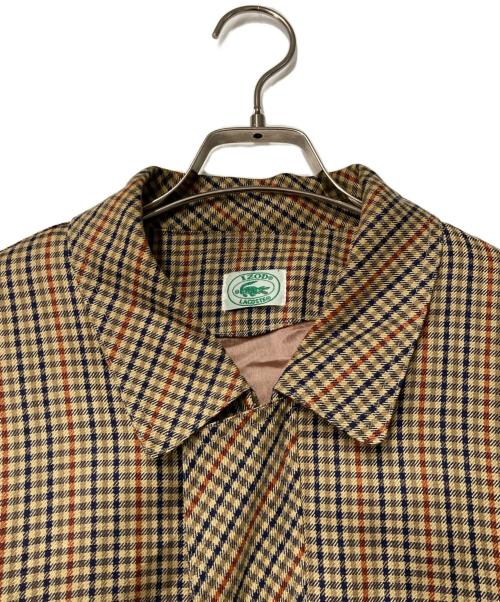 IZOD LACOSTE（アイゾッド ラコステ）IZOD LACOSTE (アイゾッド ラコステ) チェックジップジャケット ベージュ サイズ:不明の古着・服飾アイテム
