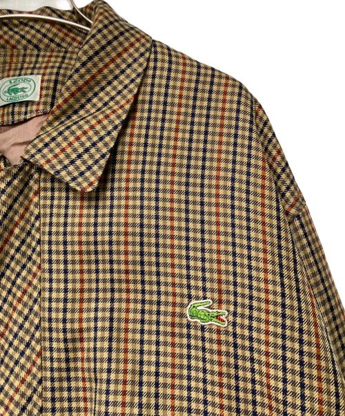 IZOD LACOSTE（アイゾッド ラコステ）IZOD LACOSTE (アイゾッド ラコステ) チェックジップジャケット ベージュ サイズ:不明の古着・服飾アイテム
