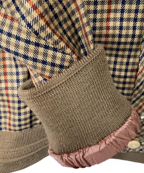 IZOD LACOSTE（アイゾッド ラコステ）IZOD LACOSTE (アイゾッド ラコステ) チェックジップジャケット ベージュ サイズ:不明の古着・服飾アイテム