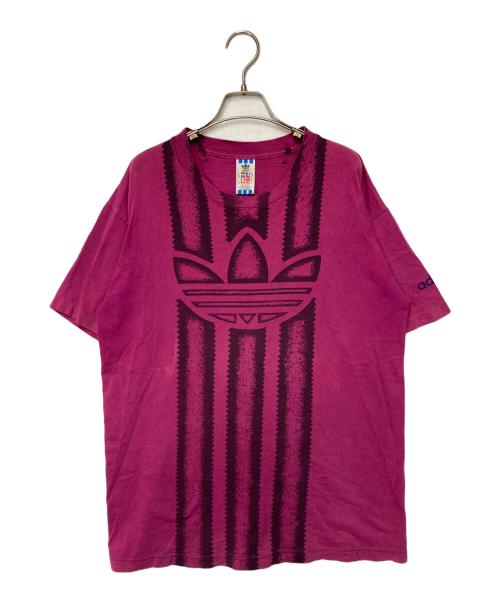adidas（アディダス）adidas (アディダス) プリントTシャツ ピンク サイズ:Ｍの古着・服飾アイテム