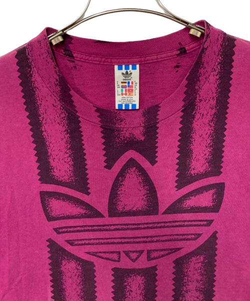 adidas（アディダス）adidas (アディダス) プリントTシャツ ピンク サイズ:Ｍの古着・服飾アイテム