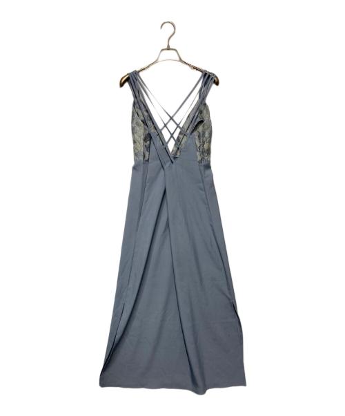 sahara（サハラ）sahara (サハラ) Back Cross Jacquard Cami Dress ブルー サイズ:Freeの古着・服飾アイテム