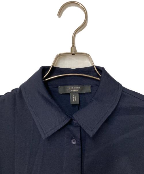 WEEKEND Max Mara（ウィークエンド マックスマーラ）Weekend Max Mara (ウィークエンド マックスマーラ) ベルテッドシャツワンピース ネイビー サイズ:XSの古着・服飾アイテム