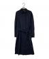 Weekend Max Mara（ウィークエンド マックスマーラ）の古着「ベルテッドシャツワンピース」｜ネイビー