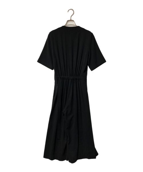 CLANE（クラネ）CLANE (クラネ) ベルテッドギャザーオールインワン ブラック サイズ:36の古着・服飾アイテム