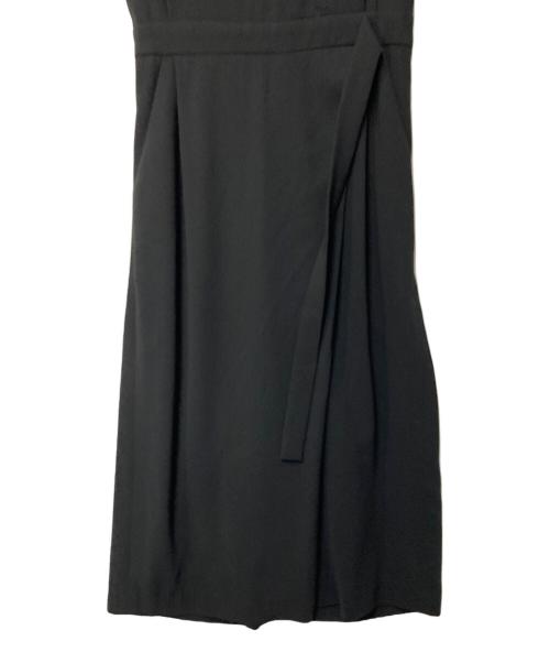 CLANE（クラネ）CLANE (クラネ) ベルテッドギャザーオールインワン ブラック サイズ:36の古着・服飾アイテム