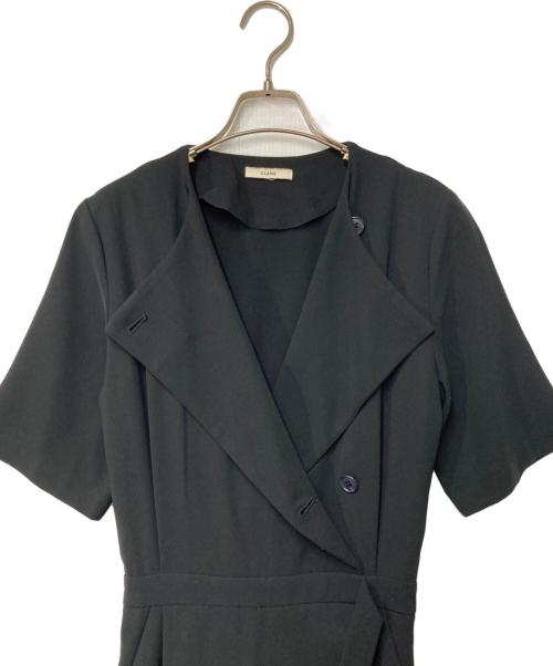 CLANE（クラネ）CLANE (クラネ) ベルテッドギャザーオールインワン ブラック サイズ:36の古着・服飾アイテム
