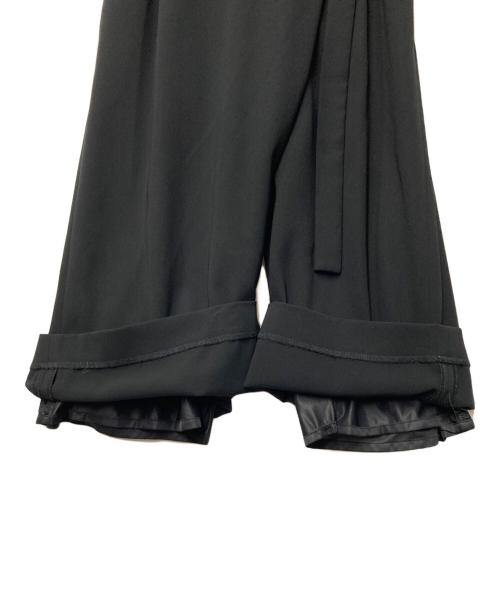 CLANE（クラネ）CLANE (クラネ) ベルテッドギャザーオールインワン ブラック サイズ:36の古着・服飾アイテム