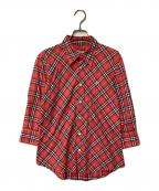 BURBERRY LONDONバーバリーロンドン）の古着「ノバチェックシャツ」｜レッド