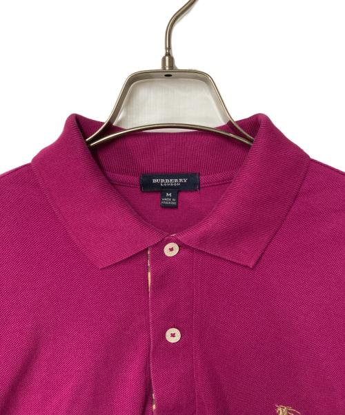 BURBERRY LONDON（バーバリーロンドン）BURBERRY LONDON (バーバリーロンドン) ホース刺繍ポロシャツ ピンク サイズ:Ｍの古着・服飾アイテム