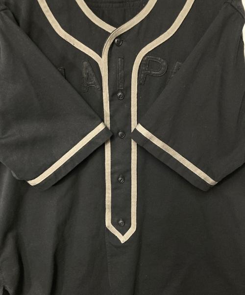 waiper（ワイパー）WAIPER (ワイパー) ゲームシャツ ブラック×グレー サイズ:Ｍの古着・服飾アイテム