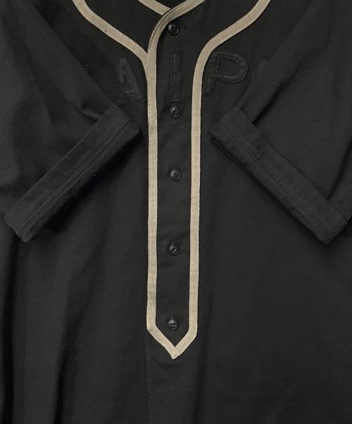 waiper（ワイパー）WAIPER (ワイパー) ゲームシャツ ブラック×グレー サイズ:Ｍの古着・服飾アイテム