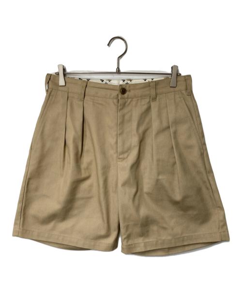 Schott（ショット）Schott (ショット) 2タック ハーフパンツ ベージュ サイズ:Mの古着・服飾アイテム