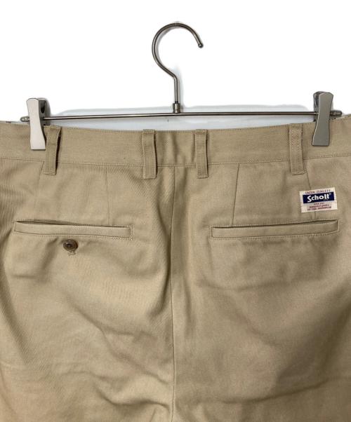 Schott（ショット）Schott (ショット) 2タック ハーフパンツ ベージュ サイズ:Mの古着・服飾アイテム