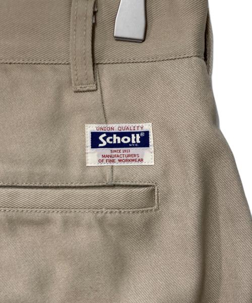 Schott（ショット）Schott (ショット) 2タック ハーフパンツ ベージュ サイズ:Mの古着・服飾アイテム