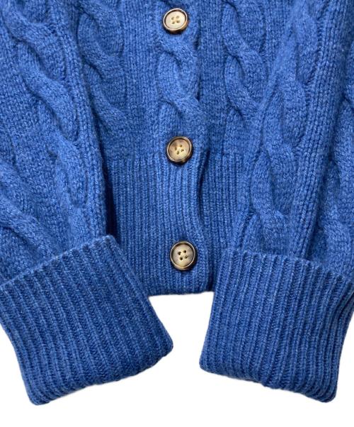 POLO RALPH LAUREN（ポロ・ラルフローレン）POLO RALPH LAUREN (ポロ・ラルフローレン) ポニー刺繍ニットカーディガン ブルー サイズ:Mの古着・服飾アイテム
