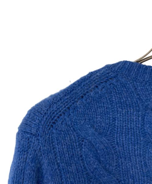 POLO RALPH LAUREN（ポロ・ラルフローレン）POLO RALPH LAUREN (ポロ・ラルフローレン) ポニー刺繍ニットカーディガン ブルー サイズ:Mの古着・服飾アイテム