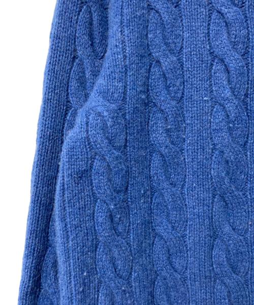 POLO RALPH LAUREN（ポロ・ラルフローレン）POLO RALPH LAUREN (ポロ・ラルフローレン) ポニー刺繍ニットカーディガン ブルー サイズ:Mの古着・服飾アイテム