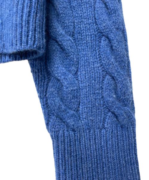 POLO RALPH LAUREN（ポロ・ラルフローレン）POLO RALPH LAUREN (ポロ・ラルフローレン) ポニー刺繍ニットカーディガン ブルー サイズ:Mの古着・服飾アイテム