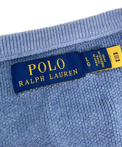 POLO RALPH LAUREN（ポロ・ラルフローレン）POLO RALPH LAUREN (ポロ・ラルフローレン) ポニー刺繍ニット スカイブルー サイズ:Lの古着・服飾アイテム