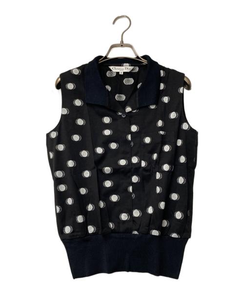 Christian Dior Sports（クリスチャン ディオールスポーツ）Christian Dior Sports (クリスチャン ディオールスポーツ) ノースリーブポロシャツ ブラック サイズ:Mの古着・服飾アイテム