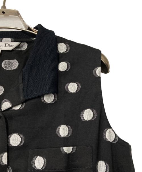 Christian Dior Sports（クリスチャン ディオールスポーツ）Christian Dior Sports (クリスチャン ディオールスポーツ) ノースリーブポロシャツ ブラック サイズ:Mの古着・服飾アイテム