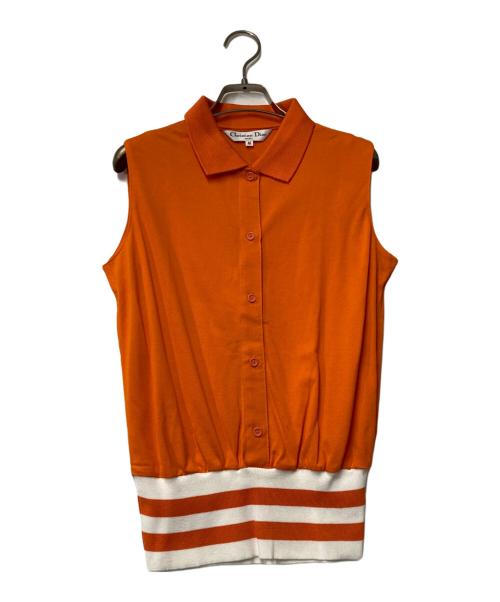 Christian Dior Sports（クリスチャン ディオールスポーツ）Christian Dior Sports (クリスチャン ディオールスポーツ) ノースリーブポロシャツ オレンジ サイズ:Ｍの古着・服飾アイテム
