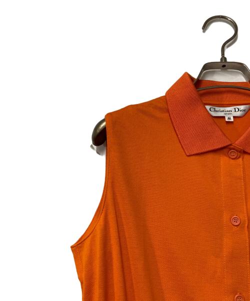 Christian Dior Sports（クリスチャン ディオールスポーツ）Christian Dior Sports (クリスチャン ディオールスポーツ) ノースリーブポロシャツ オレンジ サイズ:Ｍの古着・服飾アイテム