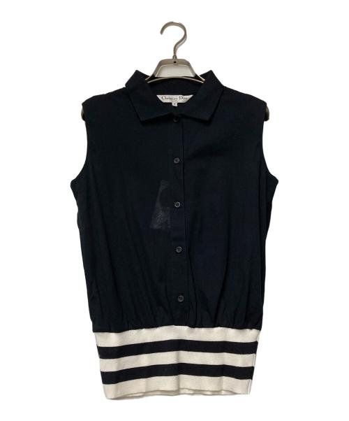 Christian Dior Sports（クリスチャン ディオールスポーツ）Christian Dior Sports (クリスチャン ディオールスポーツ) ノースリーブポロシャツ ブラック サイズ:Mの古着・服飾アイテム