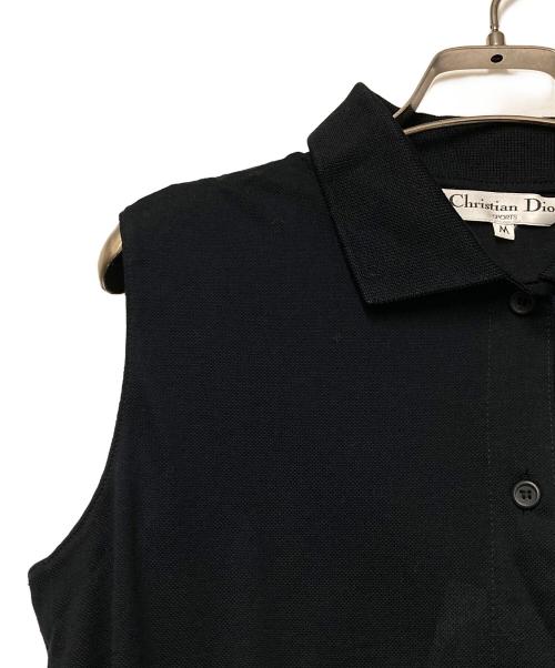 Christian Dior Sports（クリスチャン ディオールスポーツ）Christian Dior Sports (クリスチャン ディオールスポーツ) ノースリーブポロシャツ ブラック サイズ:Mの古着・服飾アイテム