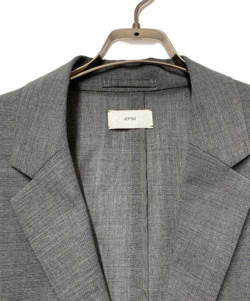 ATON（エイトン）ATON (エイトン) TWIST WOOL GAUZE テーラードジャケット グレー サイズ:4の古着・服飾アイテム