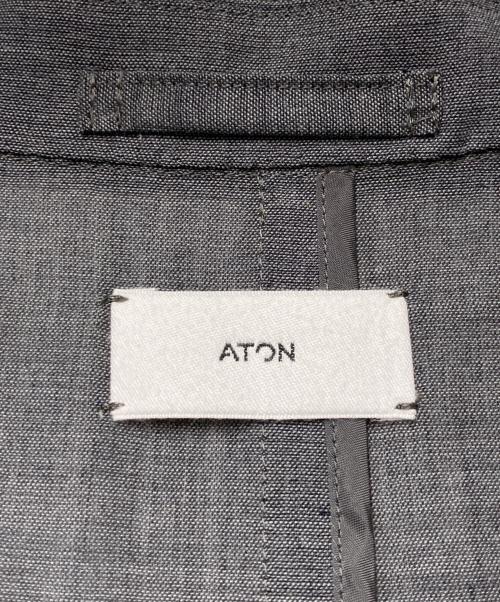 ATON（エイトン）ATON (エイトン) TWIST WOOL GAUZE テーラードジャケット グレー サイズ:4の古着・服飾アイテム