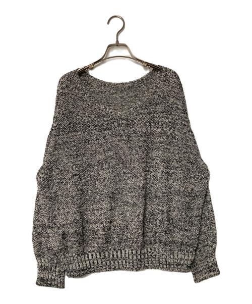 Spick and Span（スピック＆スパン）Spick and Span (スピック＆スパン) ペーパーヤーン2WAYルーズプルオーバー ホワイト×ブラック サイズ:Freeの古着・服飾アイテム