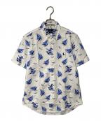 RALPH LAURENラルフローレン）の古着「半袖シャツ」｜ホワイト×ブルー