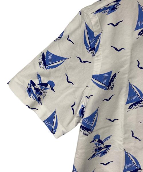 RALPH LAUREN（ラルフローレン）RALPH LAUREN (ラルフローレン) 半袖シャツ ホワイト×ブルー サイズ:S 未使用品の古着・服飾アイテム