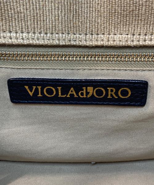 VIOLAd'ORO（ヴィオラドーロ）VIOLAd'ORO (ヴィオラドーロ) 2WAYショルダーバッグ ベージュ×ブラックの古着・服飾アイテム