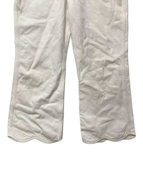 R.H.Vintage（ロンハーマン・ヴィンテージ）R.H.Vintage (ロンハーマン・ヴィンテージ) Scallop Denim Overall ホワイト サイズ:XSの古着・服飾アイテム