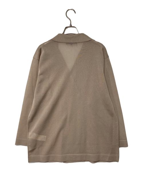 23区（ニジュウサンク）23区 (ニジュウサンク) シアーダブルブレストニットジャケット ベージュ サイズ:44の古着・服飾アイテム