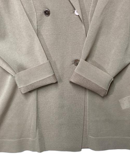 23区（ニジュウサンク）23区 (ニジュウサンク) シアーダブルブレストニットジャケット ベージュ サイズ:44の古着・服飾アイテム