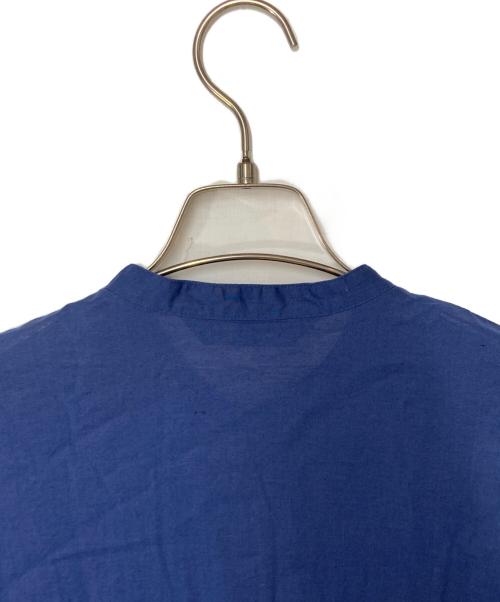 mizuiro-ind（ミズイロインド）mizuiro-ind (ミズイロインド) ワイドコットンリネンシャツ ネイビー サイズ:Freeの古着・服飾アイテム